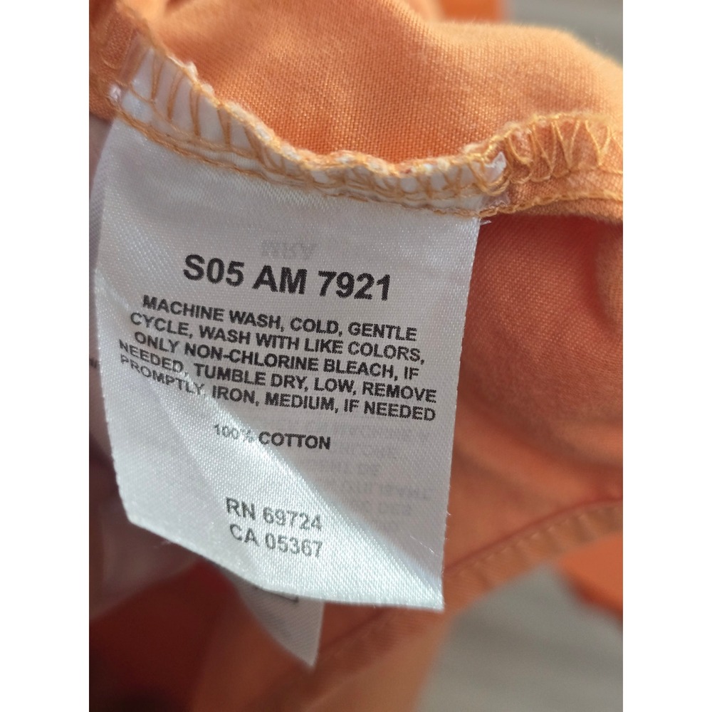 Columbia Mens Burnt Orange Long Sleeve Button Down Cotton Shirt Large - Picture 6 of 6